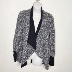Club Monaco boucle stitch drape front open cardigan sweater. Size large